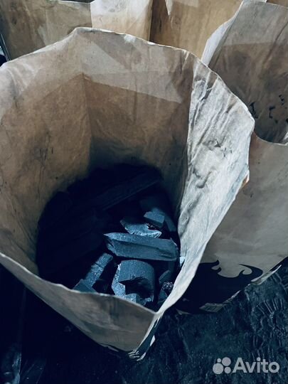 Уголь древесный березовый в мешках