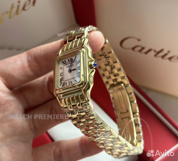 Часы cartier panthere 27mm gold с коробкой, люкс