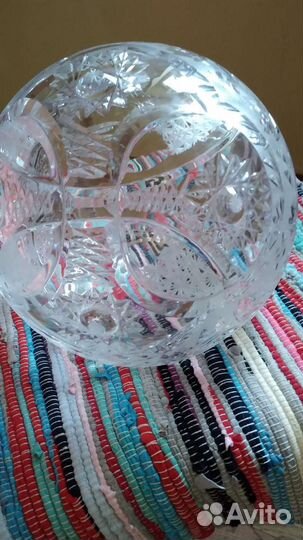 Хрустальная ваза корзинка СССР