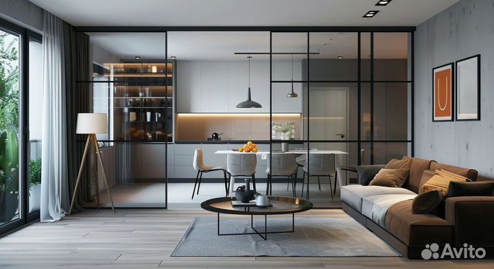 Перегородки из стекла