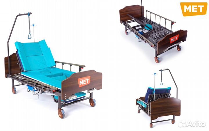 Медицинская кровать механическая для лежачих