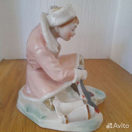 Редкая антикварная статуэтка под реставрацию