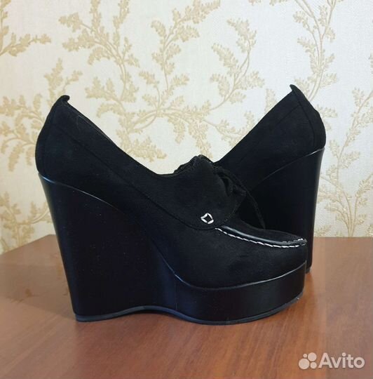 Туфли женские 38 размер натуральная замша черные