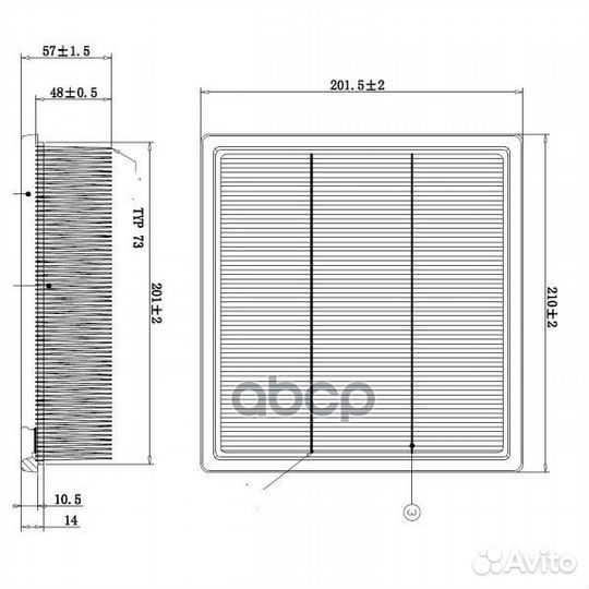 Фильтр воздушный doubleforce DFA20106 double force