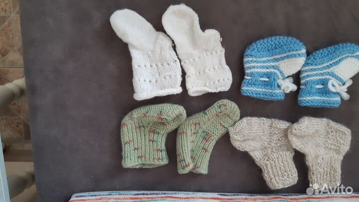 Носочки для новорожденного шерстяные