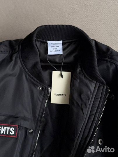 Бомбер vetements police женский