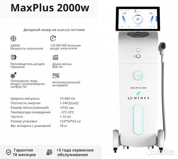 Аппарат для эпиляции Лю’минес MaxPlus 2000W