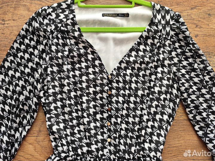 Платье женское шифоновое гусиная лапка 42