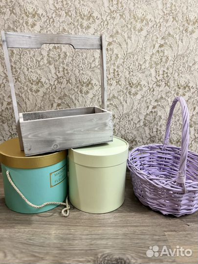 Коробка подарочная круглая/ коробка для цветов