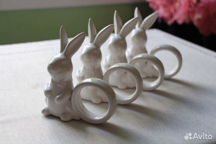 Посуда зайцы, фарфор