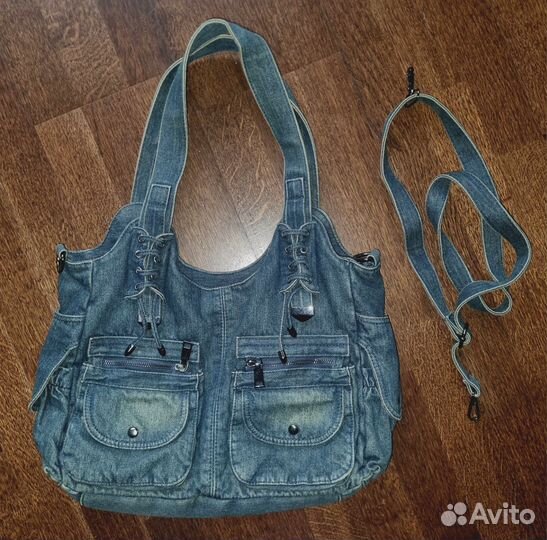 Сумка женская джинсовая винтаж