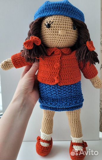 Кукла вязаная, ручная работа