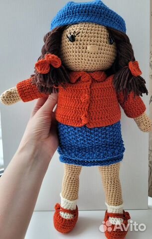 Кукла вязаная, ручная работа