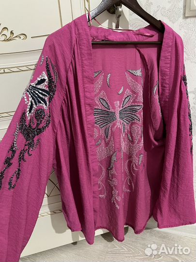 Рубашка накидка женская