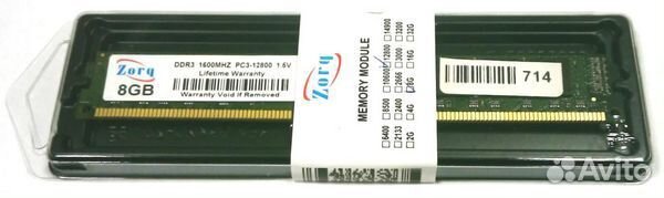 Оперативная память 8Гб zorq AGI160008UD128 DDR3 UD128 - 1600, dimm, Ret