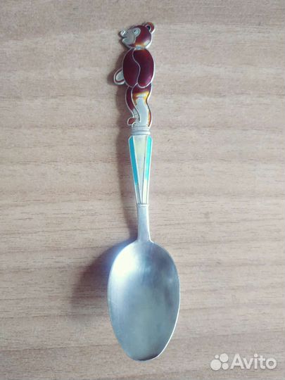 Ложка чайная Медвежонок серебро 916 проба СССР