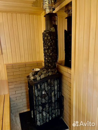 Русская баня на дровах с уличной купелью