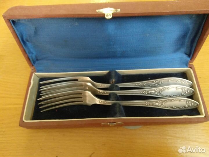 Ложки вилки чайн. мельхиор 6 шт от позолота