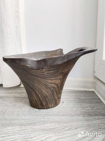 Интерьерная чаша (ваза) из дерева