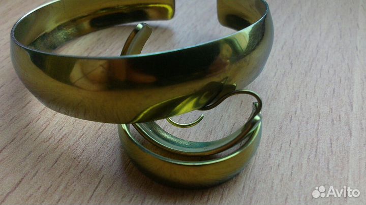 Браслет, серьги цирконий СССР