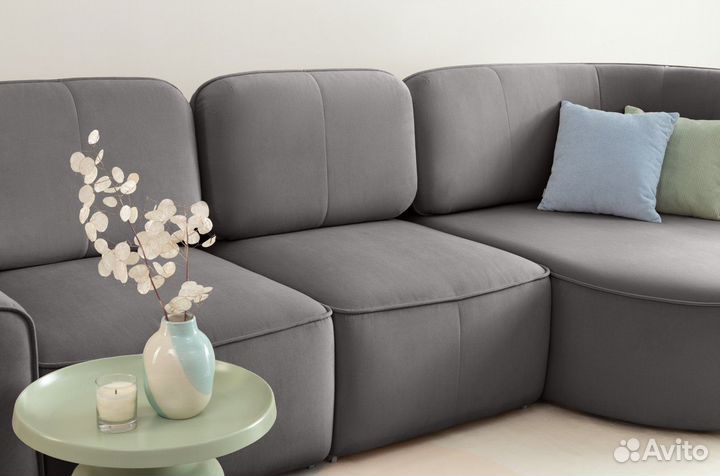 Угловой Шера диван Velvet Grey