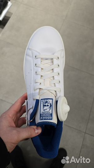 Кеды Adidas Stan Smith White Blue Id2006