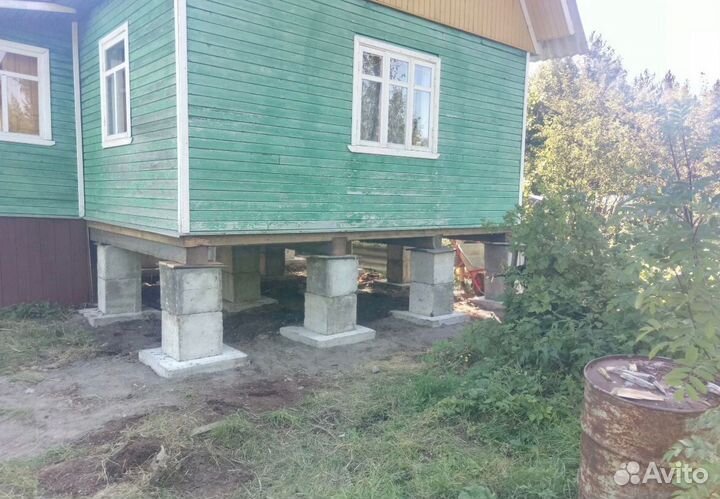 Перенос домов замена венцов ремонт пола подъём дом