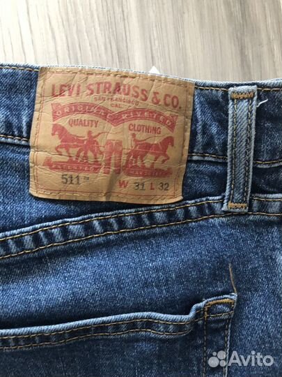 Джинсы мужские levis 511 разм 31/32 Оригинал