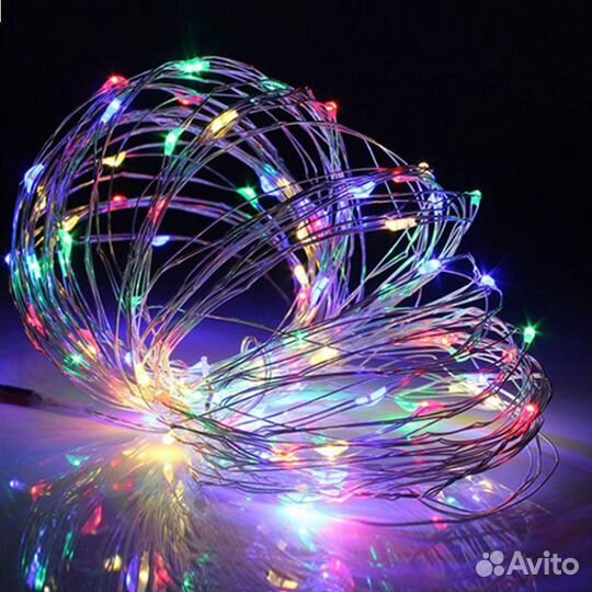 Гирлянда роса цветная 50м