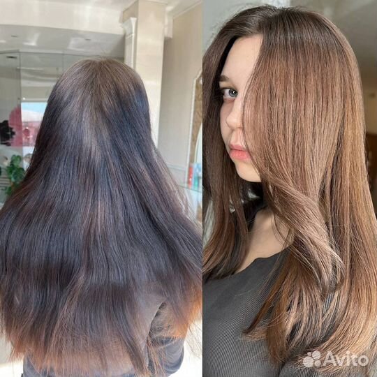 Сложное окрашивание, выход из черного, парикмахер