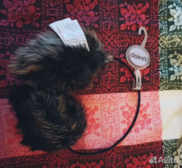 Наушники с мехом Claire's новые с биркой