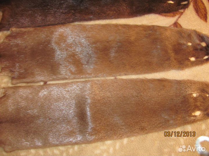 Шкурки нутрии заводской выделки (стриженные)