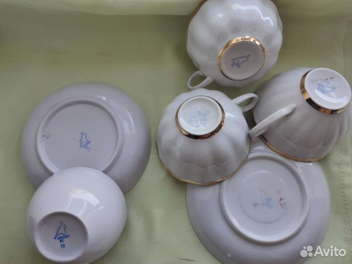 Чайные пары, чашки, Дулёво, СССР, винтаж