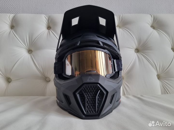 Шлeм Leatt 7.5 + mask goggles 4.5 Black