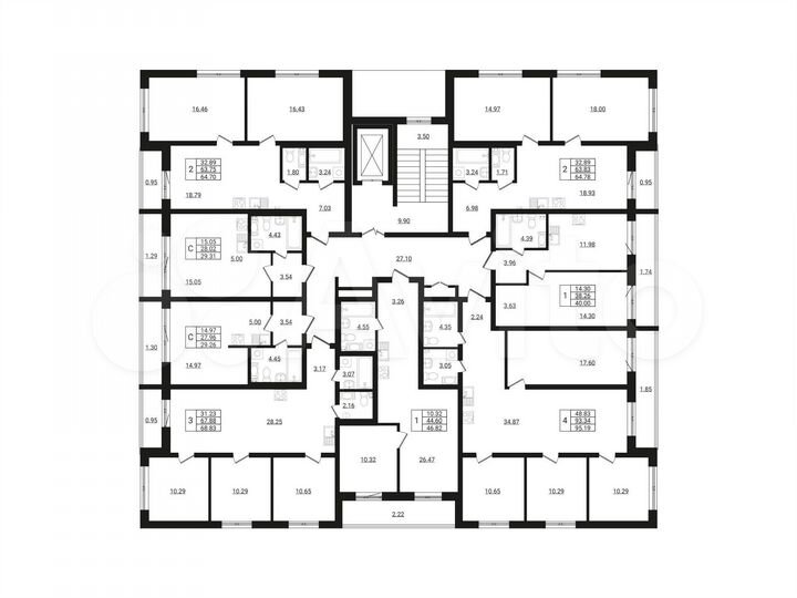 4-к. квартира, 95,2 м², 7/9 эт.