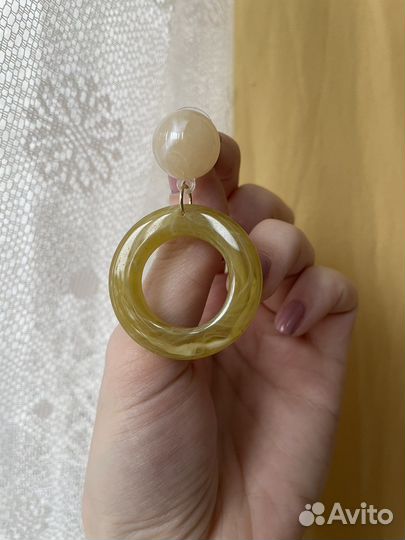 Серьги пластик