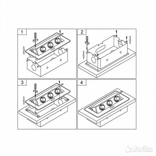 Выдвижная встраиваемая розетка с USB A+RJ45