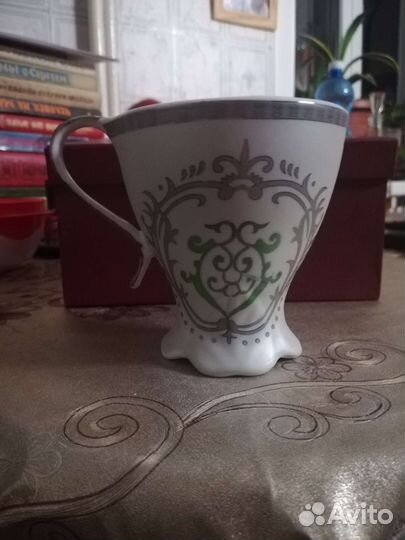 Чашка с блюдцем фарфор
