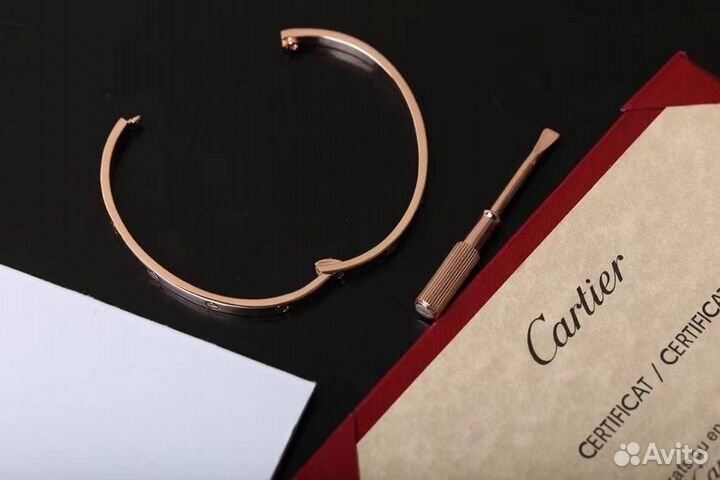 Браслет Cartier Love тонкий без камней