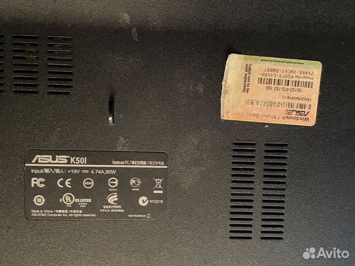 Ноутбук asus K50