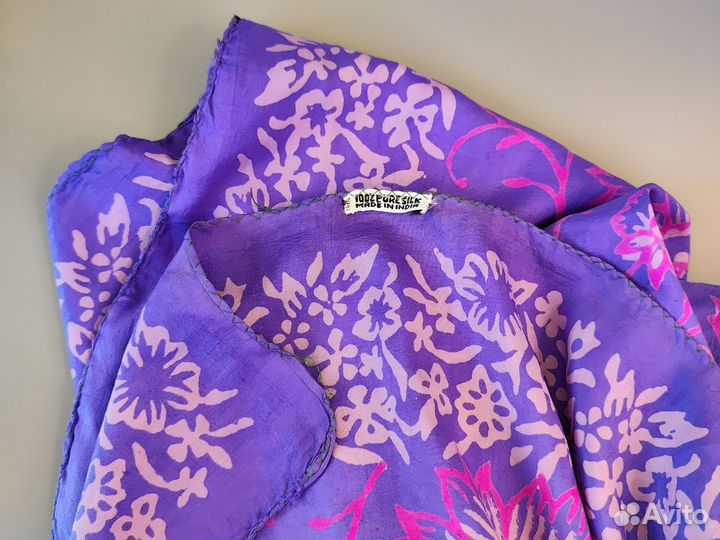 Платок шёлковый ручная роспись Индия