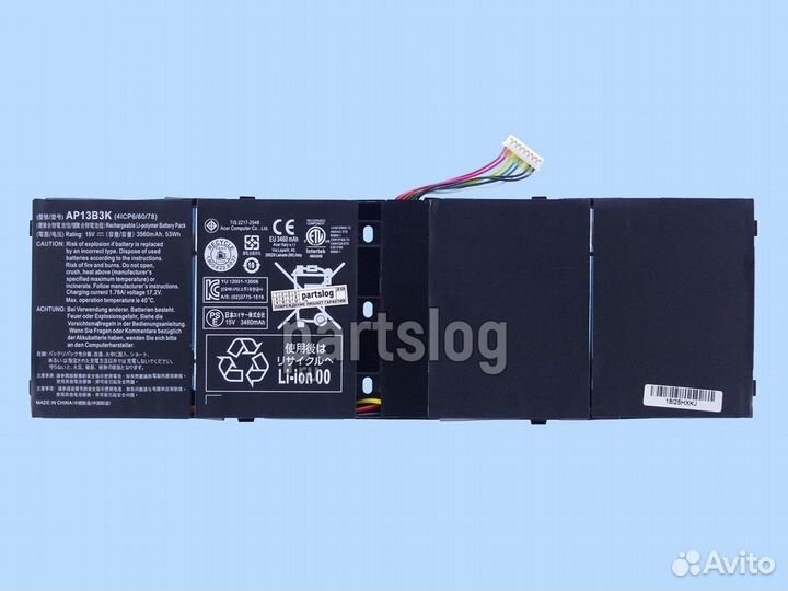Аккумулятор для Acer AP13B3K 15V 3560mAh 53Wh