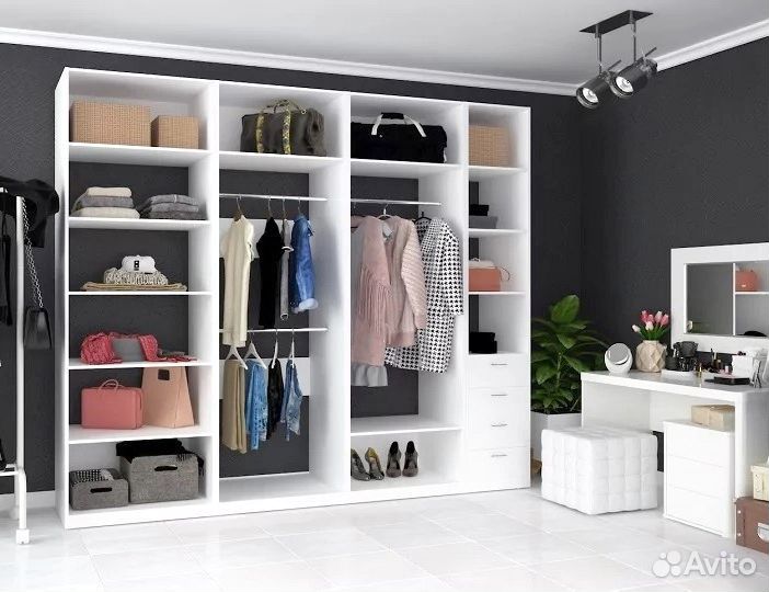 Гардеробная все размеры
