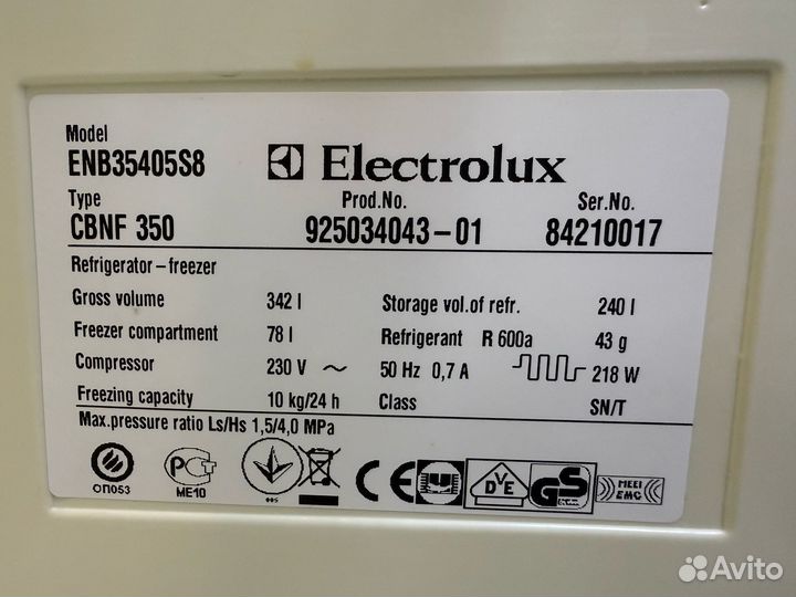 Холодильник бу Electrolux NoFrost с гарантией