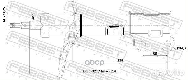 Амортизатор передний левый GAS.twin tube 221100