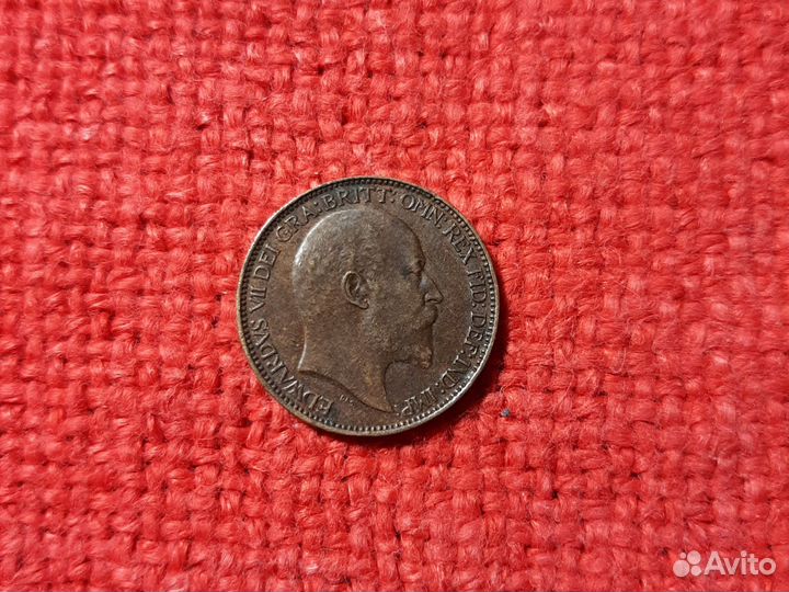 Монета / фартинг Британия/ Эдвард7. 1902 гб