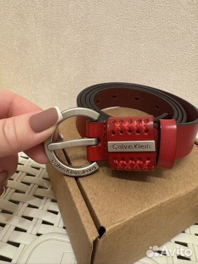 Ремень calvin klein красный