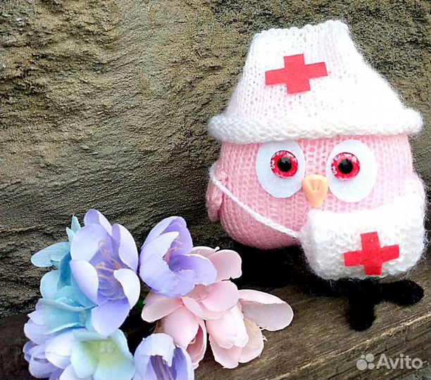 Вязаная игрушка сова, совушка в подарок