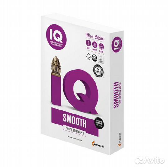 Бумага офисная А4, IQ smooth, Австрия, 170% (CIE)