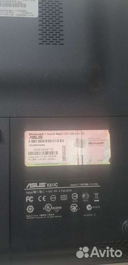 Ноутбук asus k61ic